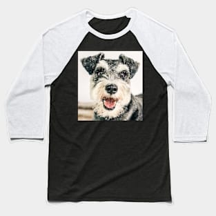 Painting-like Schnauzer looking at you Baseball T-Shirt